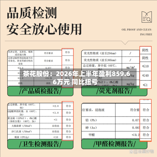 茶花股份:2026年上半年盈利859.66万元 同比扭亏-第1张图片